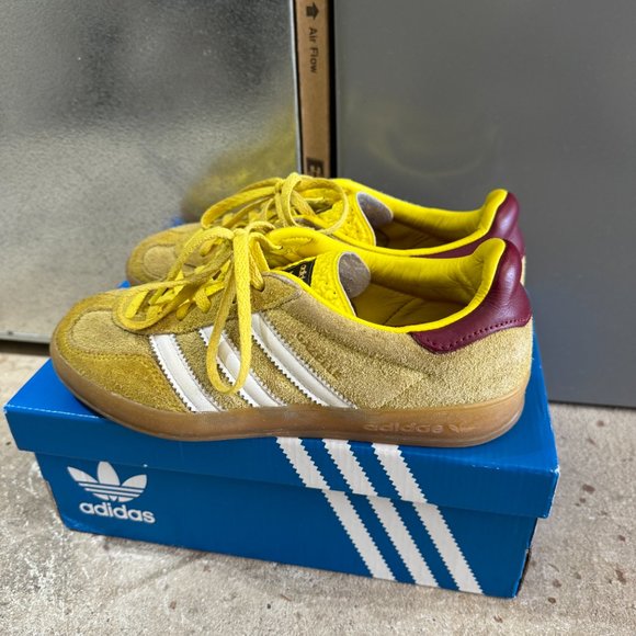 Adidas Gazelle Indoor yellow suede Collegiate sneakers US 5 FR 36 - Picture 3 of 5